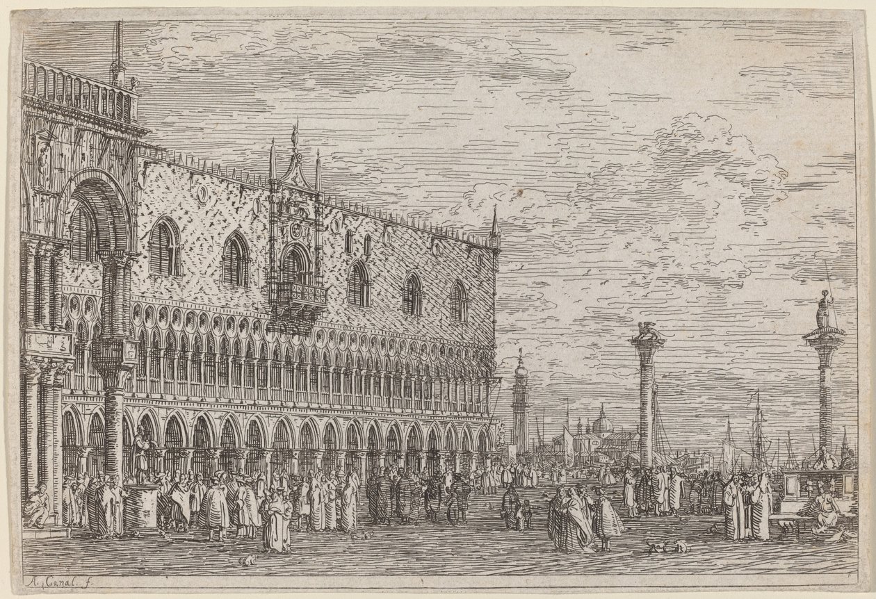 De proclamatiesteen. V. door Canaletto