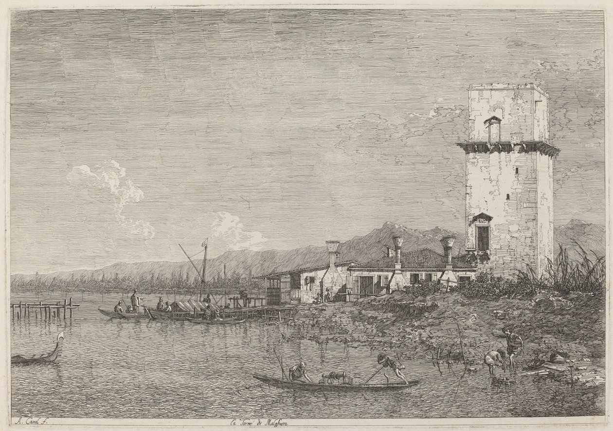 La Torre di Malghera door Canaletto