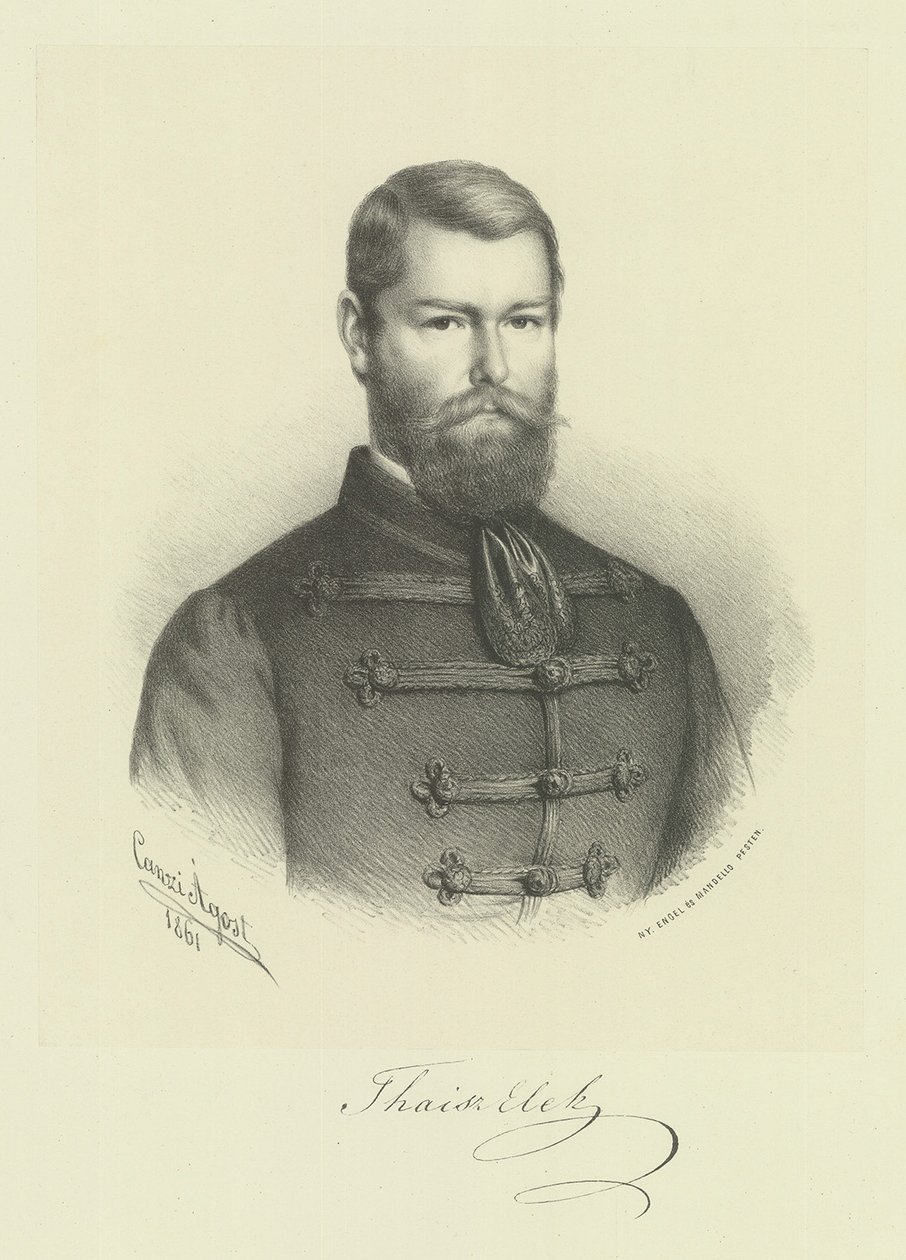 Portret van Elek Thaisz door Canzi Ágost Elek