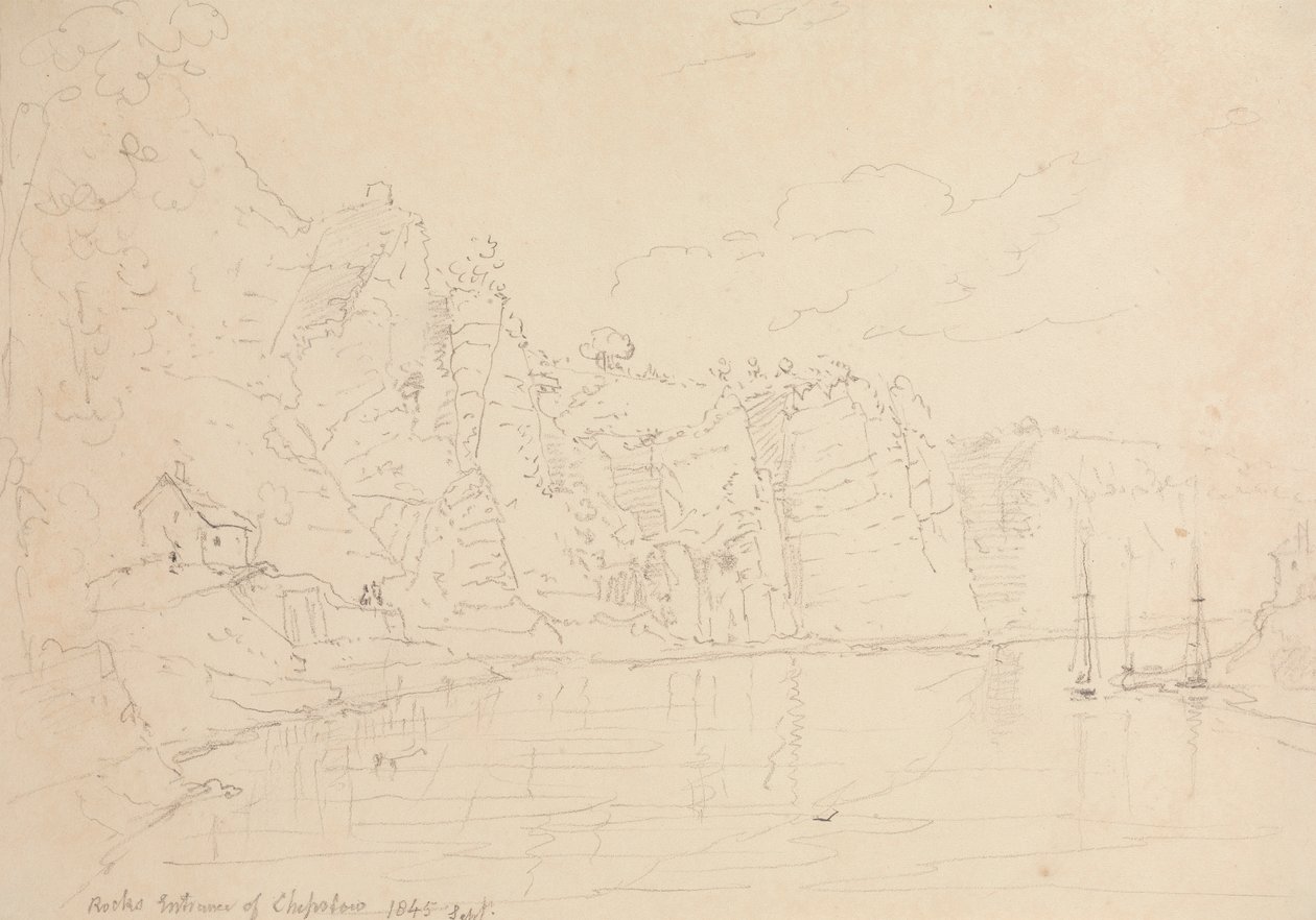 Ingang van Chepstow, september 1845 door Capt. Thomas Hastings