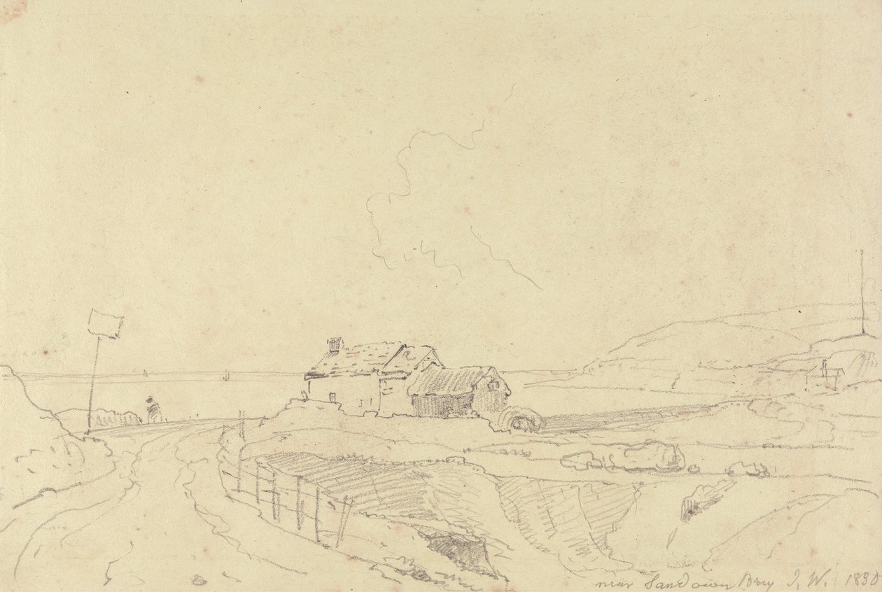 Bij Sandown Bay, Isle of Wight door Capt. Thomas Hastings