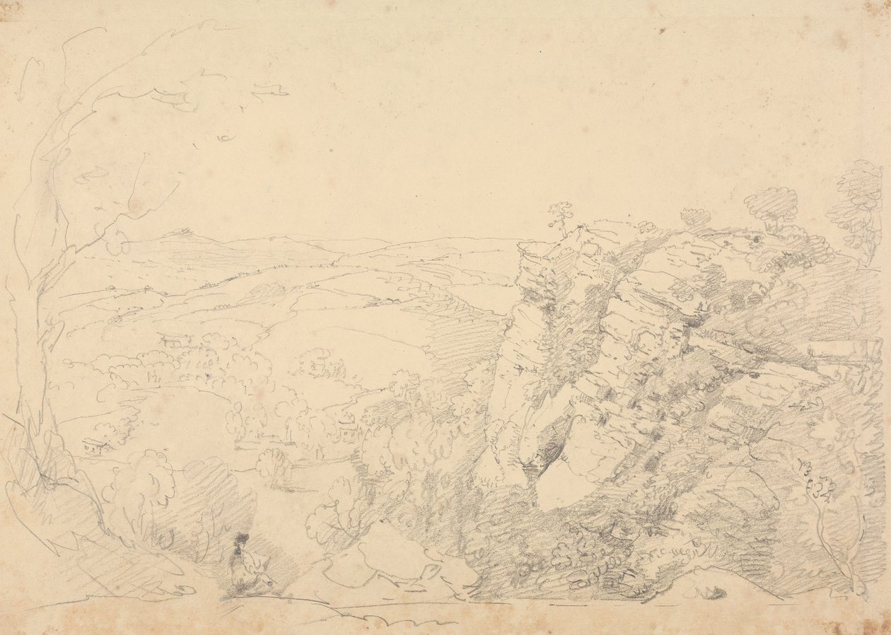Schets van Chudleigh Rocks, Devon door Capt. Thomas Hastings