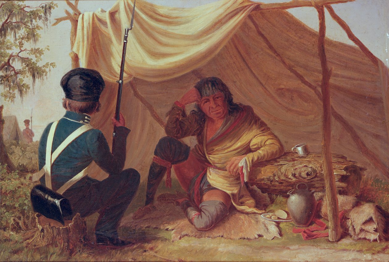 Osceola in gevangenschap, c.1837 door Captain Seth Eastman