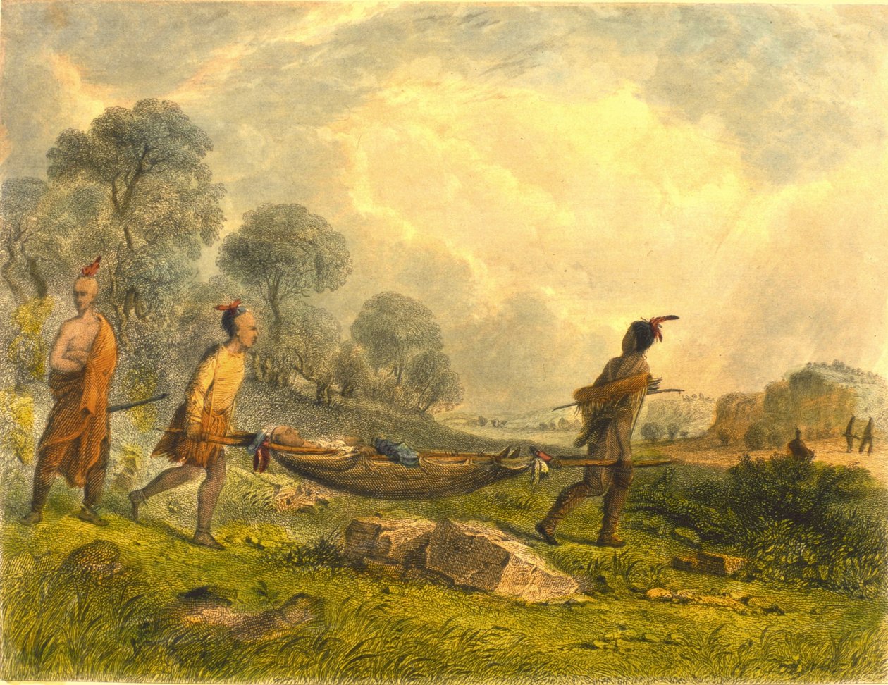 Het vervoeren van de gewonden, 1853 door Captain Seth Eastman