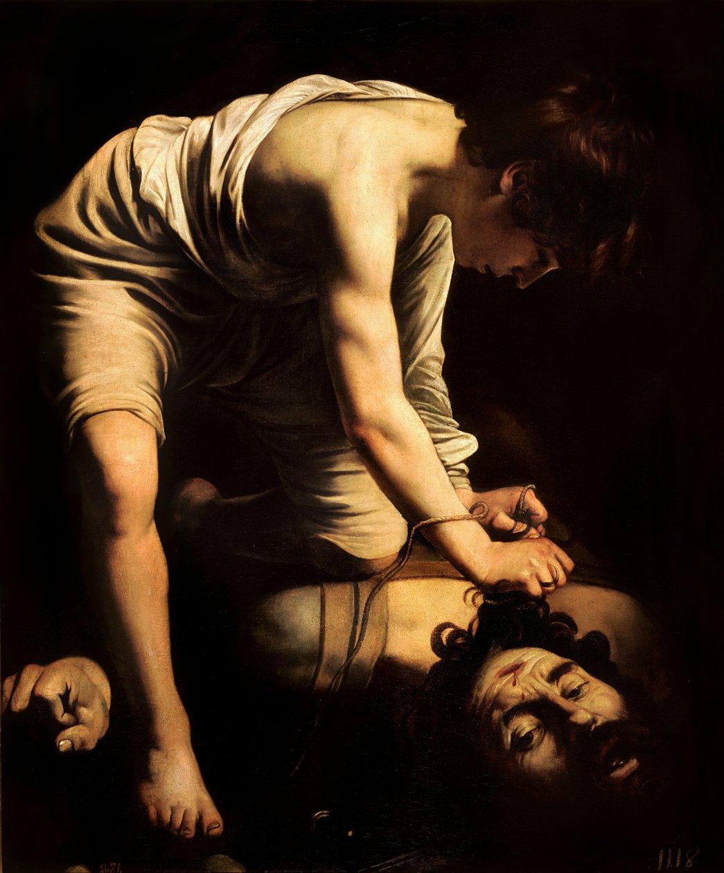 David en Goliath door Michelangelo Merisi Caravaggio