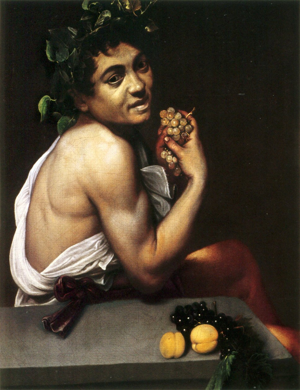 Zelfportret als Bacchus door Caravaggio