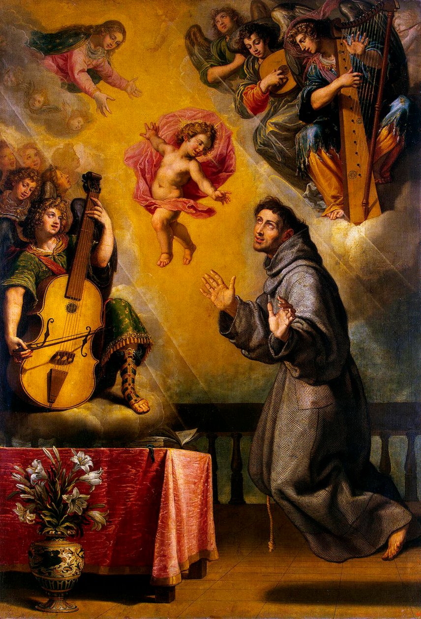 Visioen van Sint Antonius van Padua, 1631 door Carducho