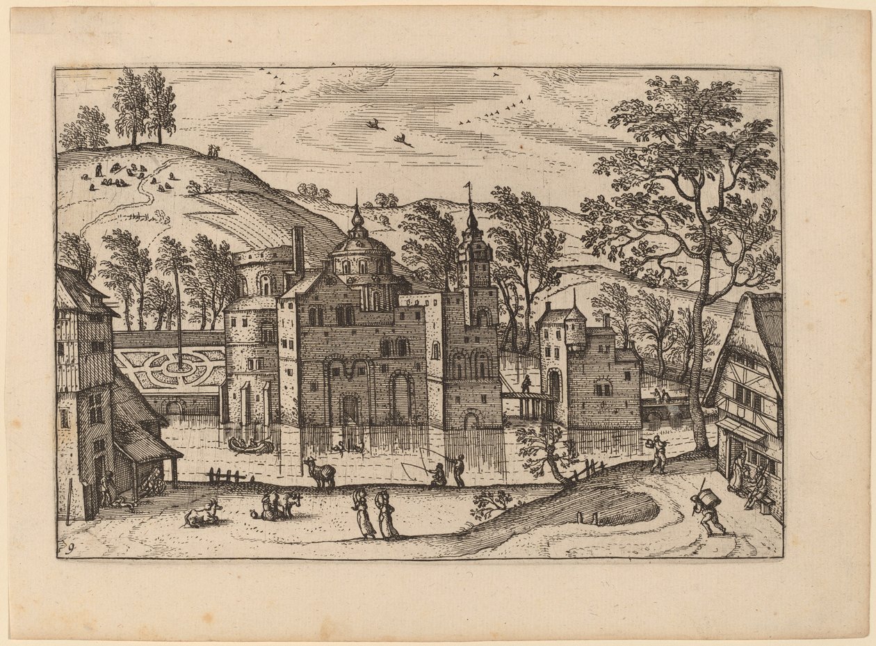 Kasteel met een Gracht door Carel Collaert