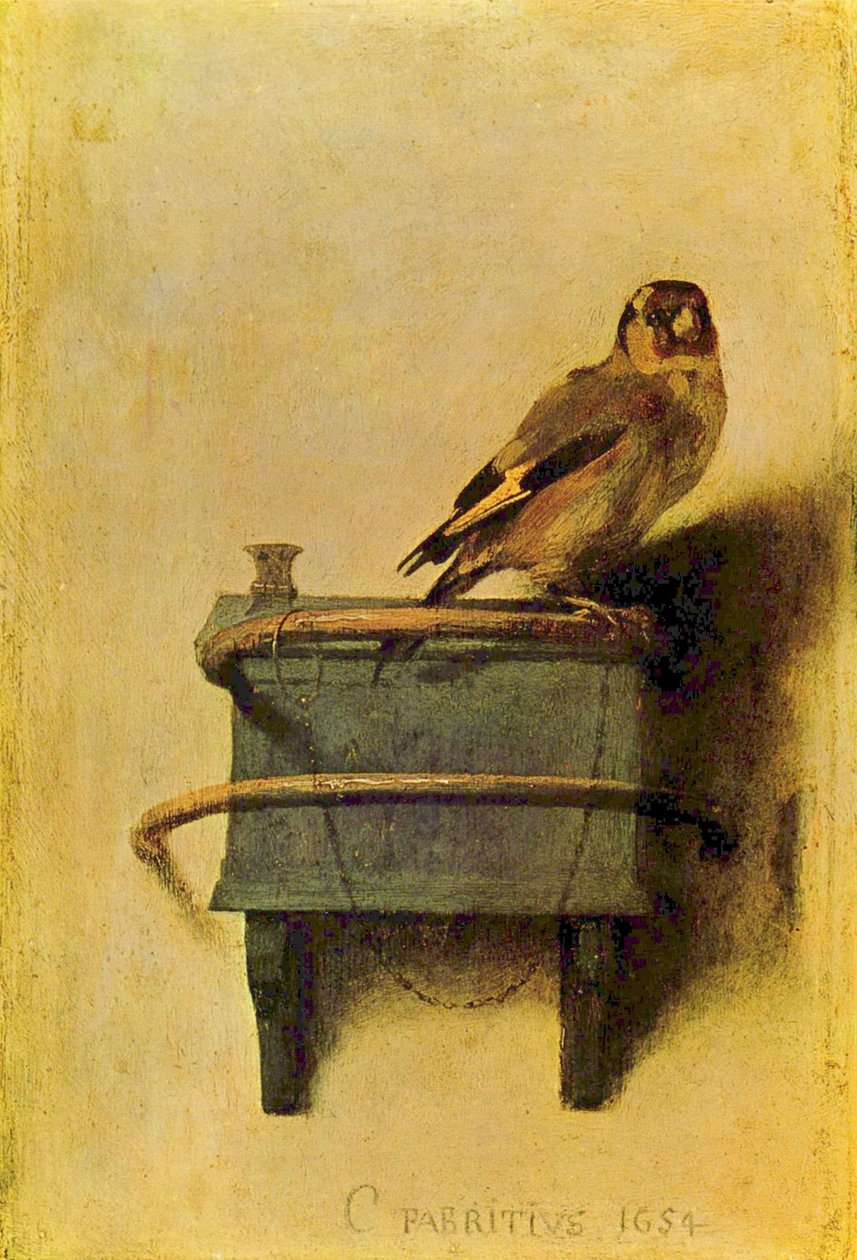 Arabisch:  De distelvink. door Carel Fabritius