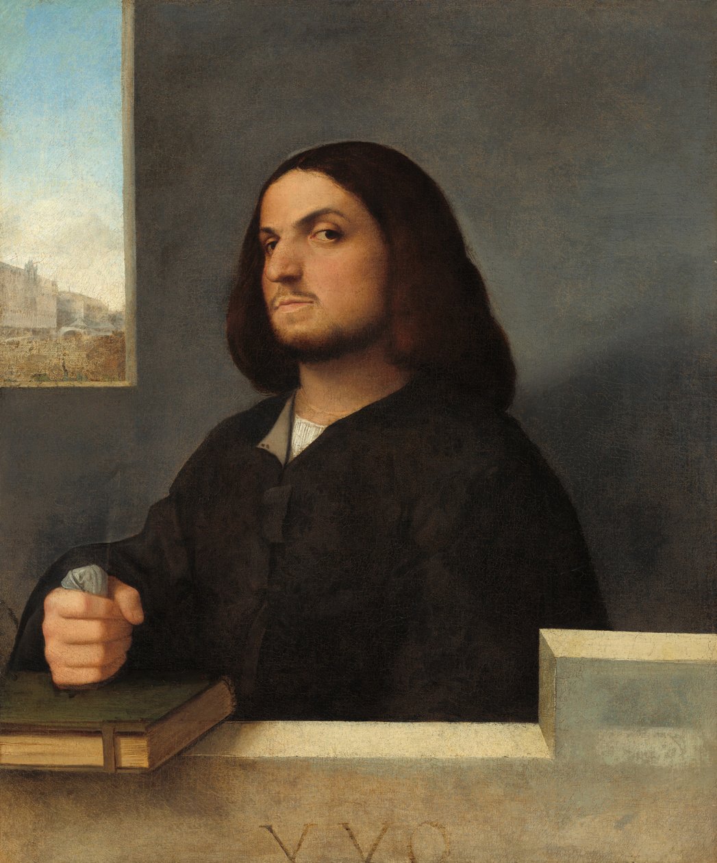 Portret van een Venetiaanse heer door Cariani