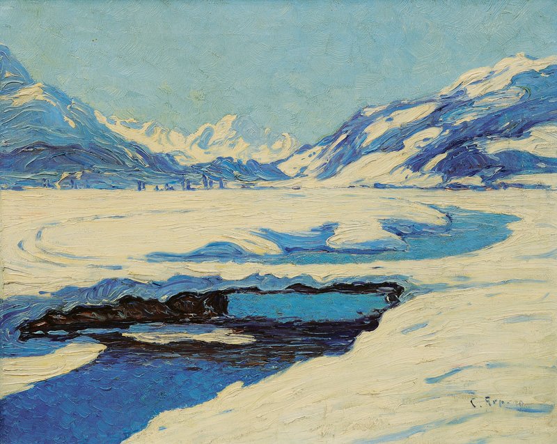 St. Moritz met Piz della Margna door Carl Arp
