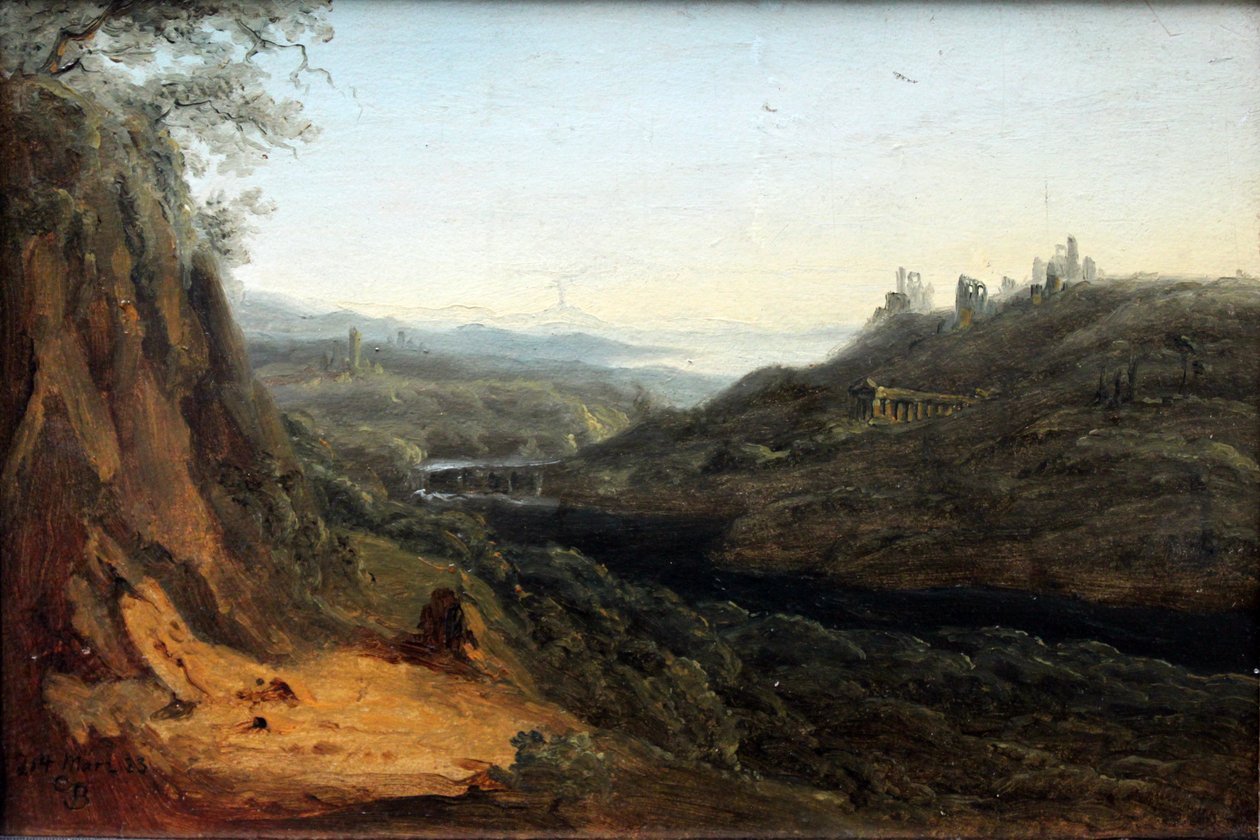 Fantasie berglandschap door Carl Blechen