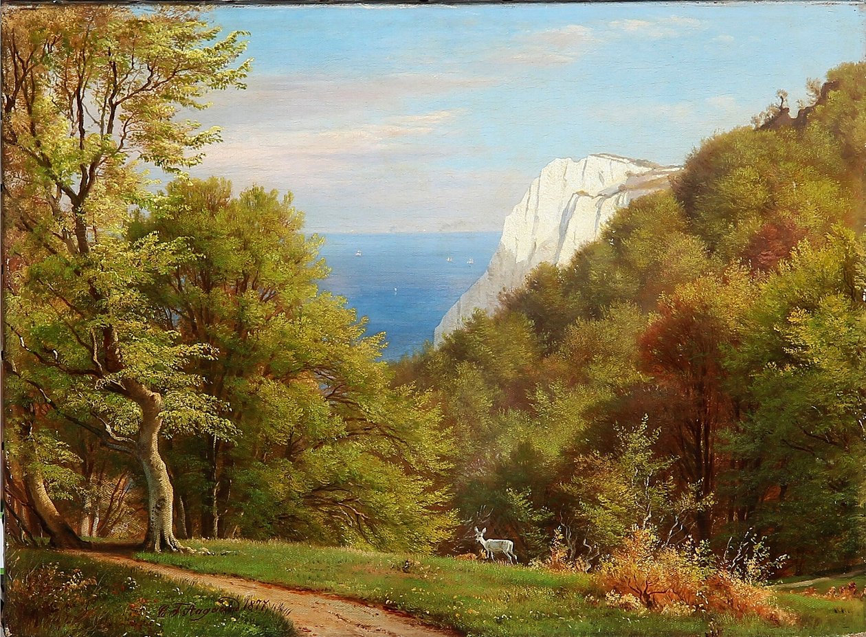 Zomerdag bij Møns Klint door Carl Frederick Aagaard