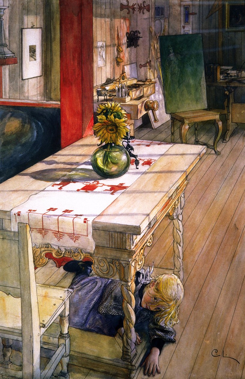 Verstoppertje door Carl Larsson