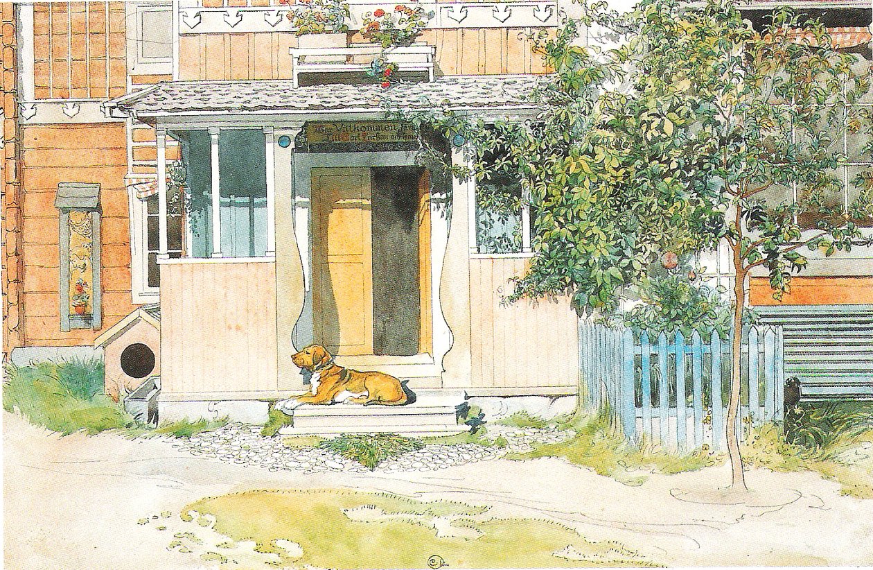 De veranda door Carl Larsson