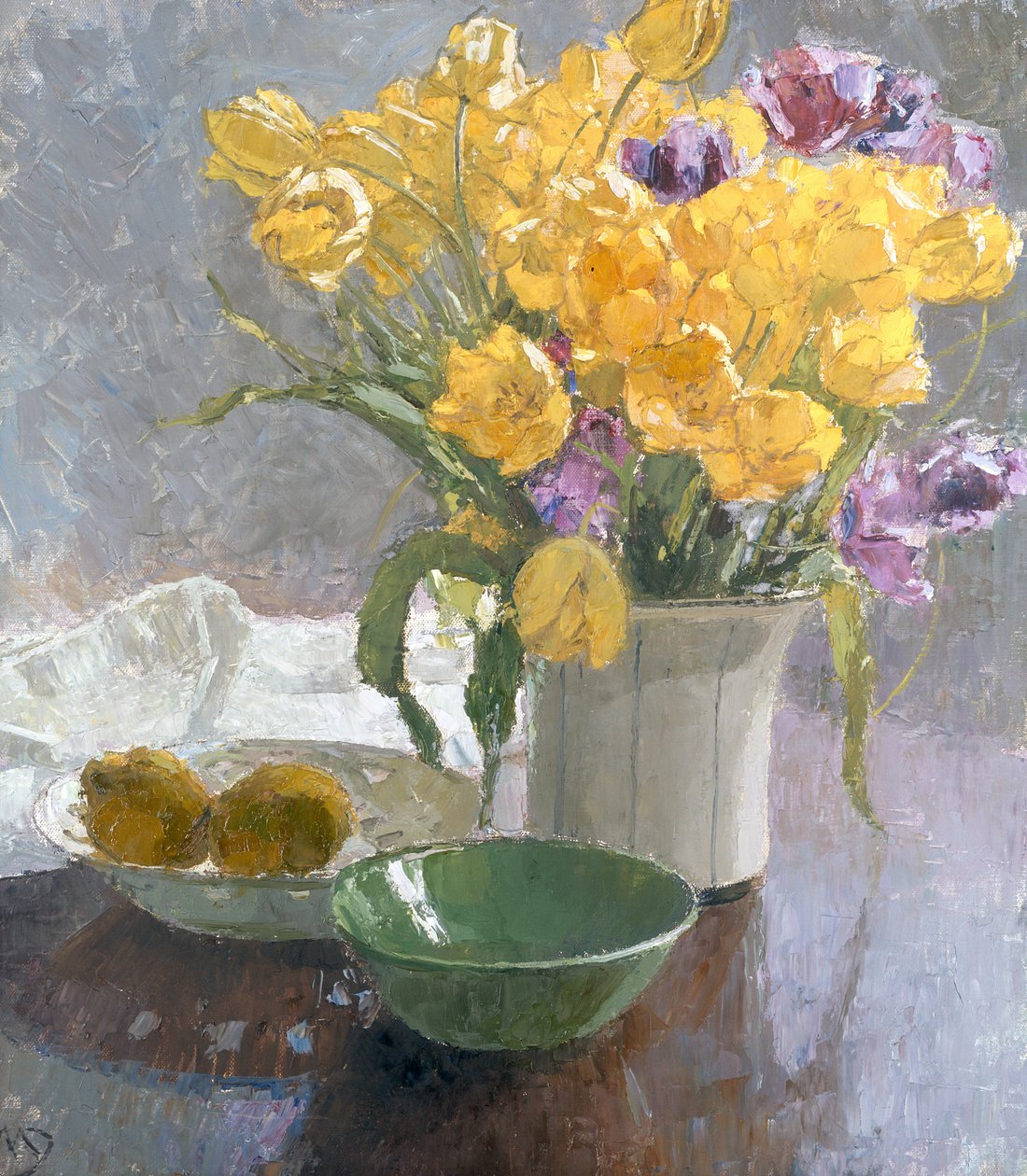 Stilleven met gele tulpen door Carl Moll