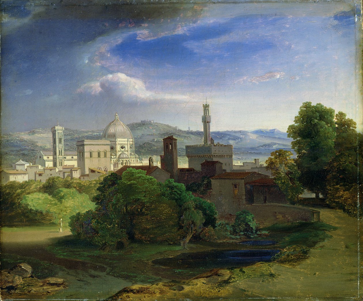 Uitzicht over Florence, c.1829 door Carl Rottmann
