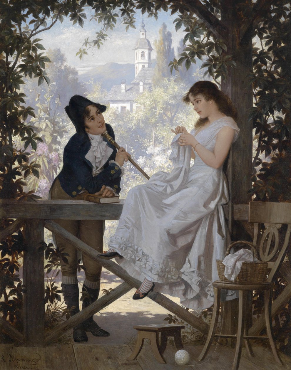 De ontmoeting door Carl Schweninger d. J.