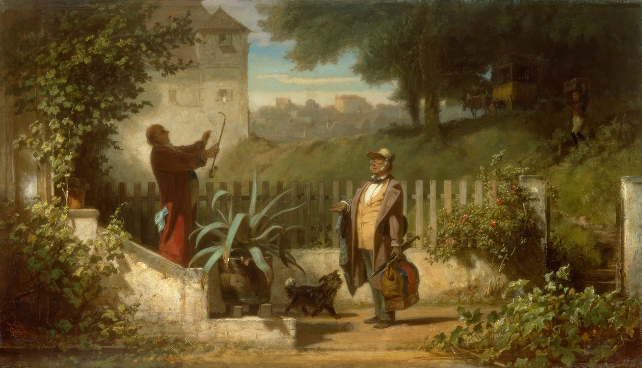 Bezoek op het platteland door Carl Spitzweg