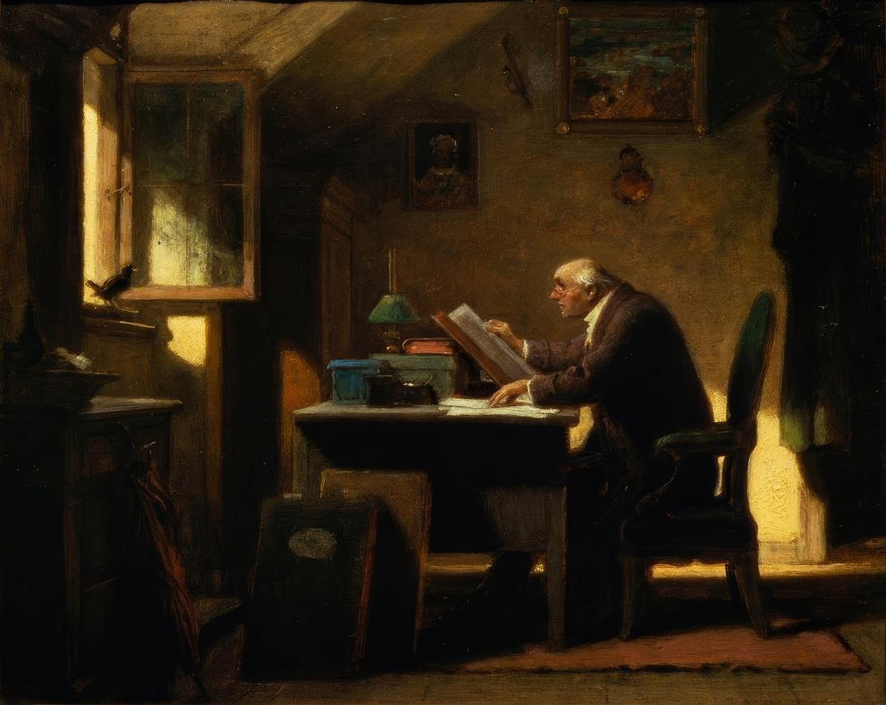 Een bezoek door Carl Spitzweg
