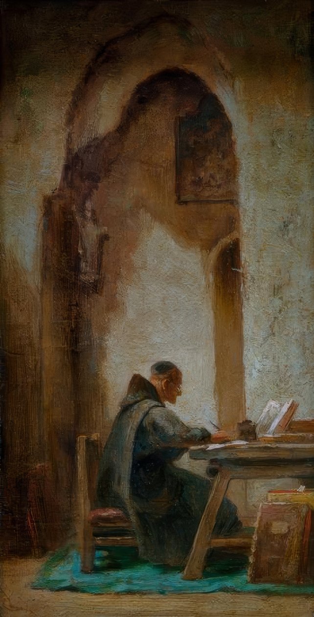 Studerende monnik door Carl Spitzweg