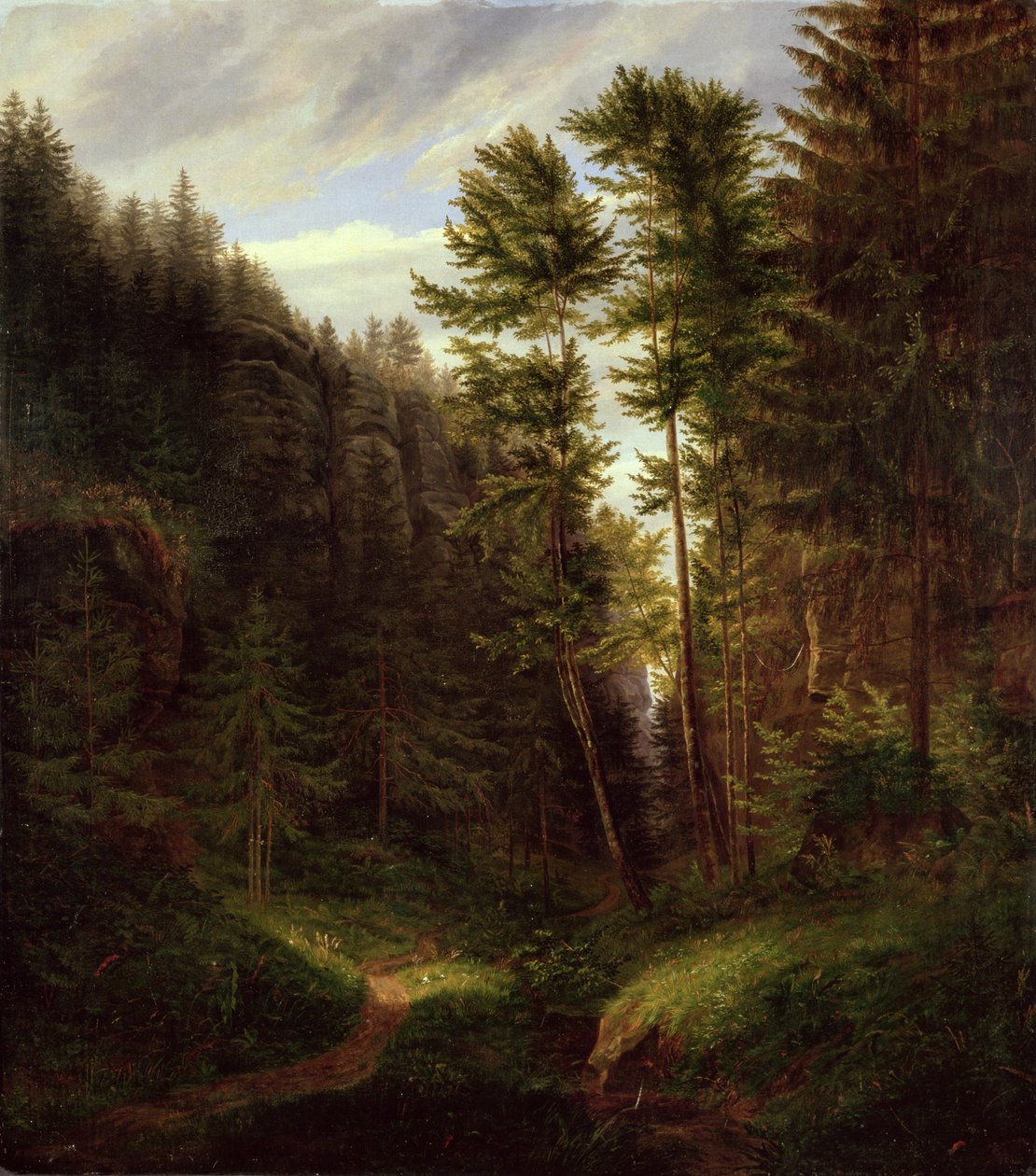 Open plek in de Uttenwald Regio, 1820 door Carl Wilhelm Goetzloff