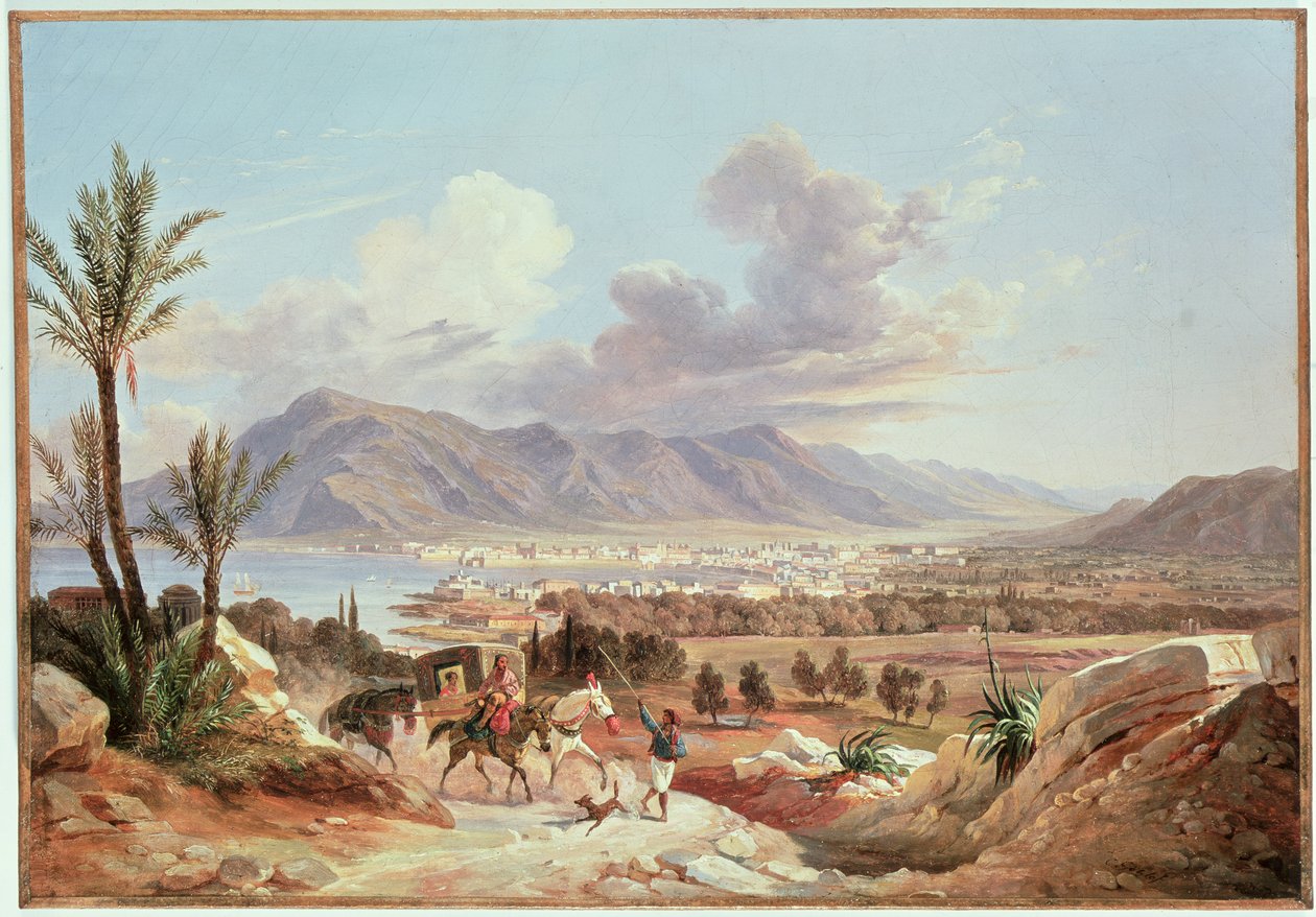 Palermo di Belmonte, ca. 1831 door Carl Wilhelm Goetzloff