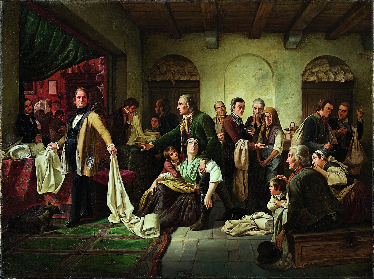 De Silezische wevers door Carl Wilhelm Hübner
