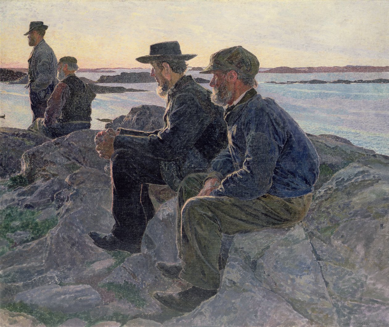 Op de rotsen bij Fiskebackskil door Carl Wilhelm Wilhelmson