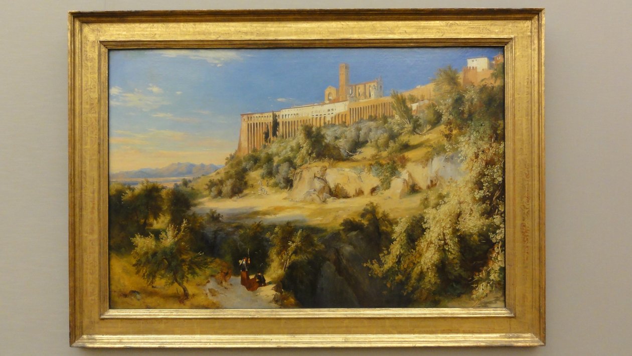 Duits: Blick auf Assisi Uitzicht op Assisi door Carl Blechen
