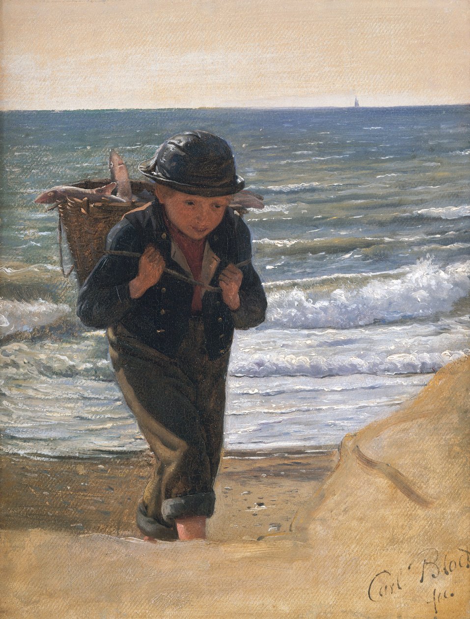 Een vissersjongen door Carl Bloch