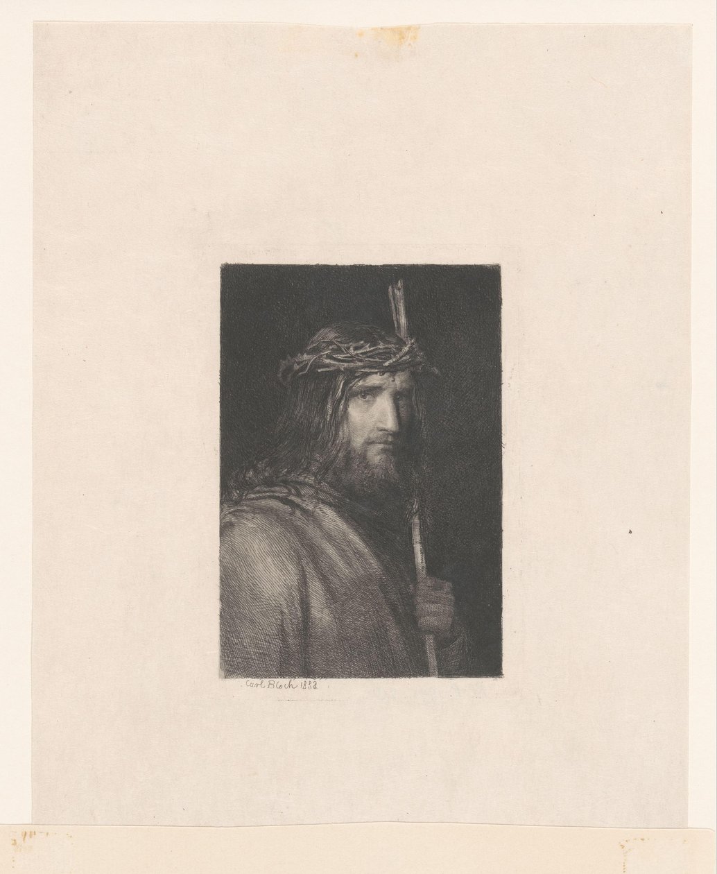 Christus met doornenkroon (Man van Smarten) door Carl Bloch