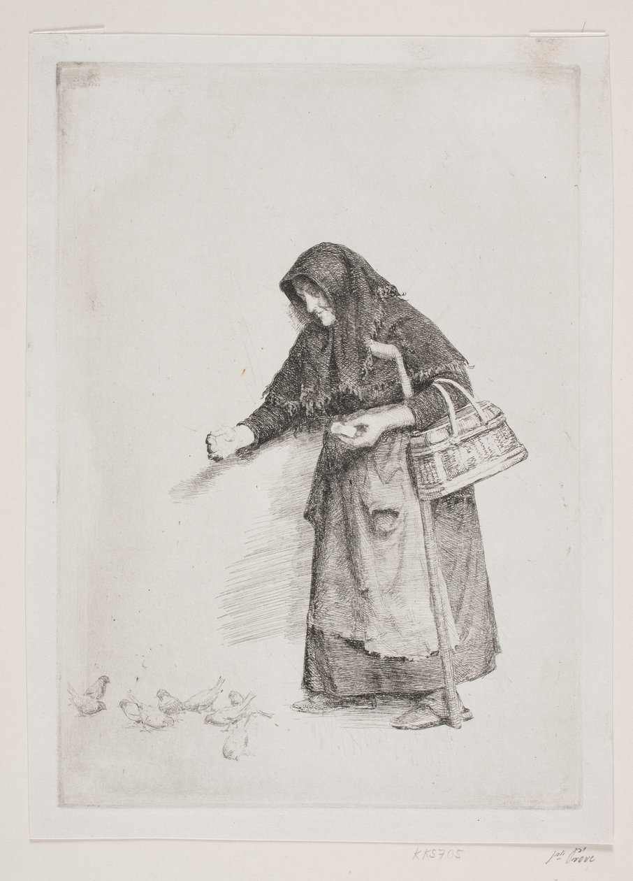 De vrouw met de mussen door Carl Bloch