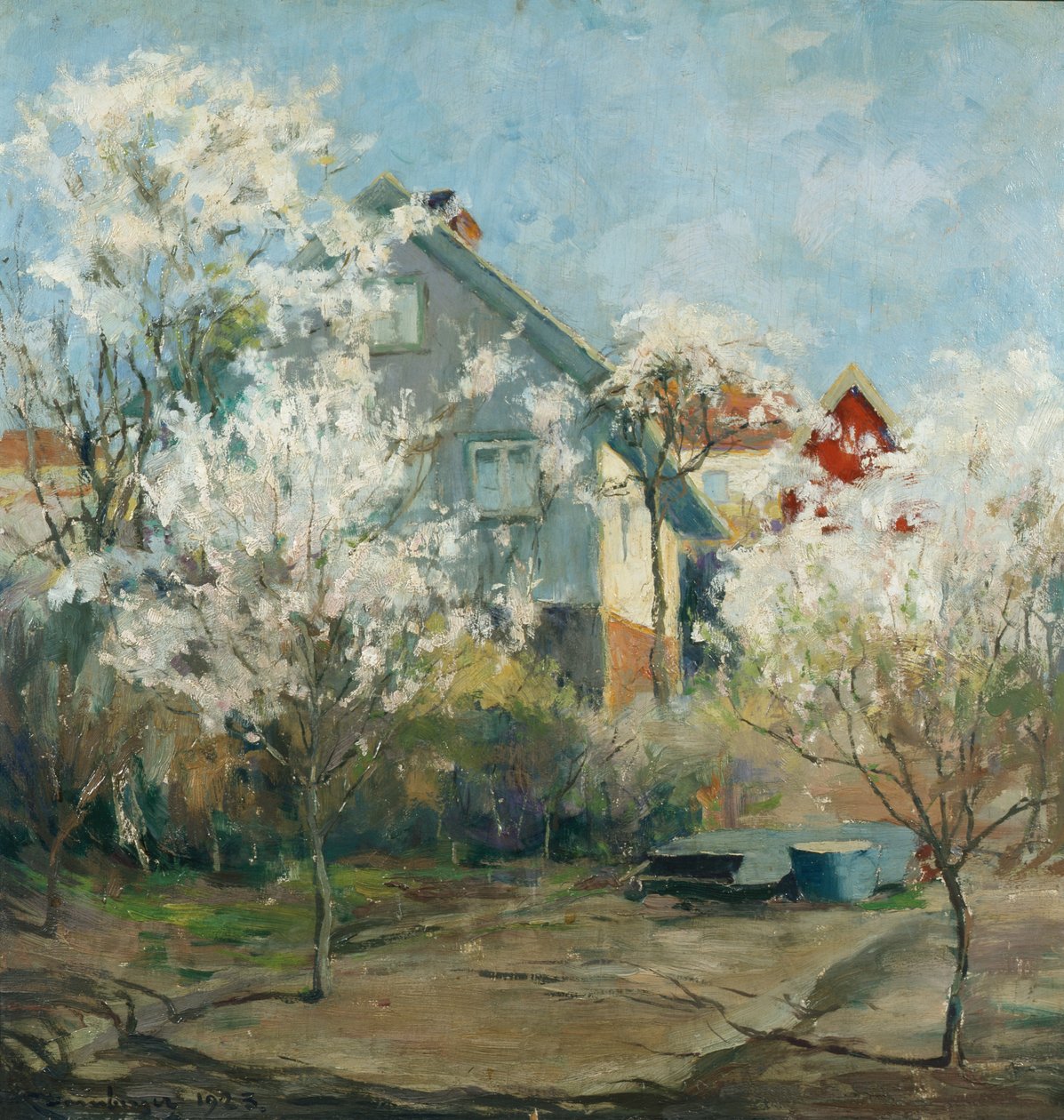 Uitzicht vanuit de studio door Carl Dornberger