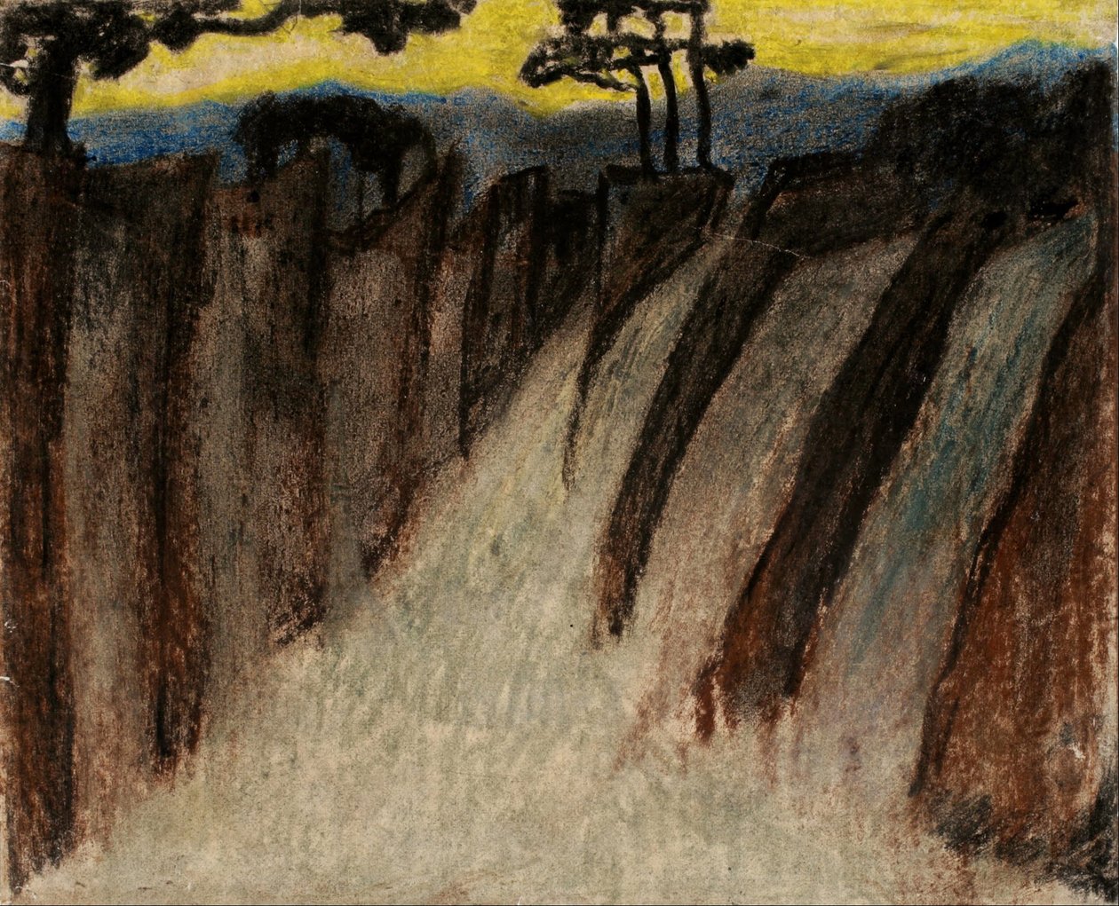 Zonder titel (schemerlandschap) door Carl Fredrik Hill