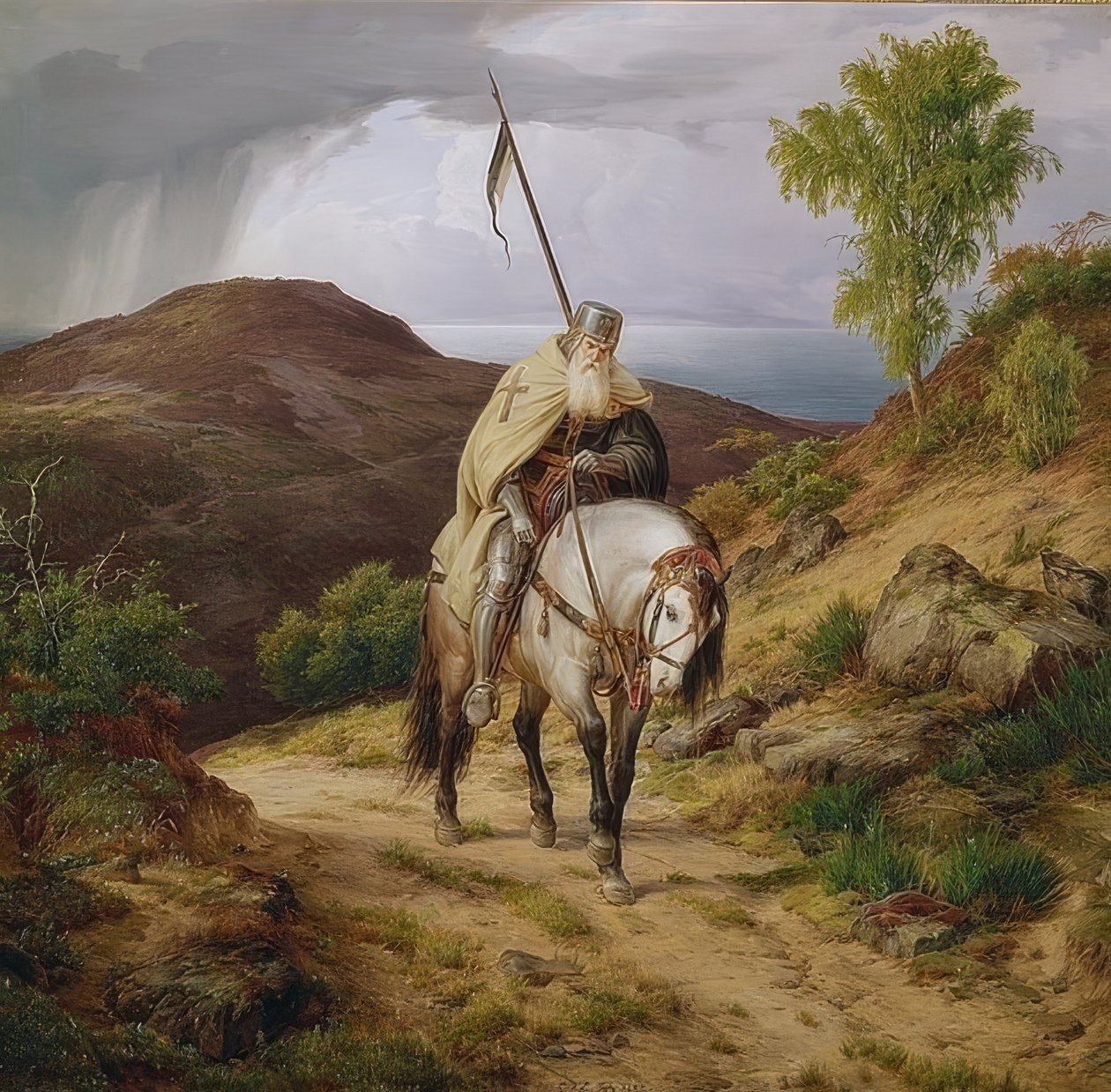 Terugkerende kruisvaarder door Carl Friedrich Lessing