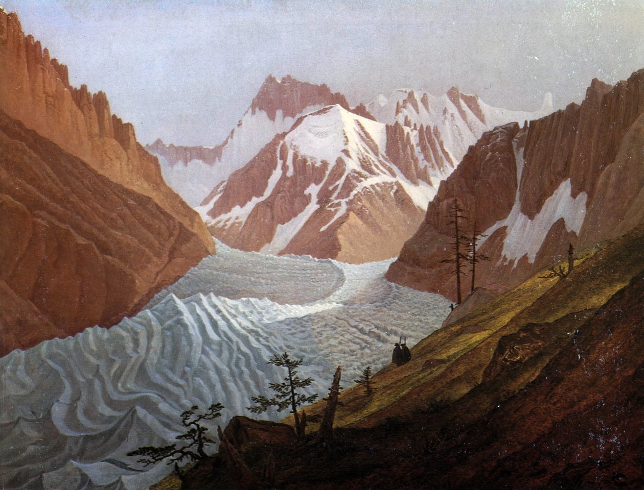 Duits: De ijszee bij Chamonix door Carl Gustav Carus