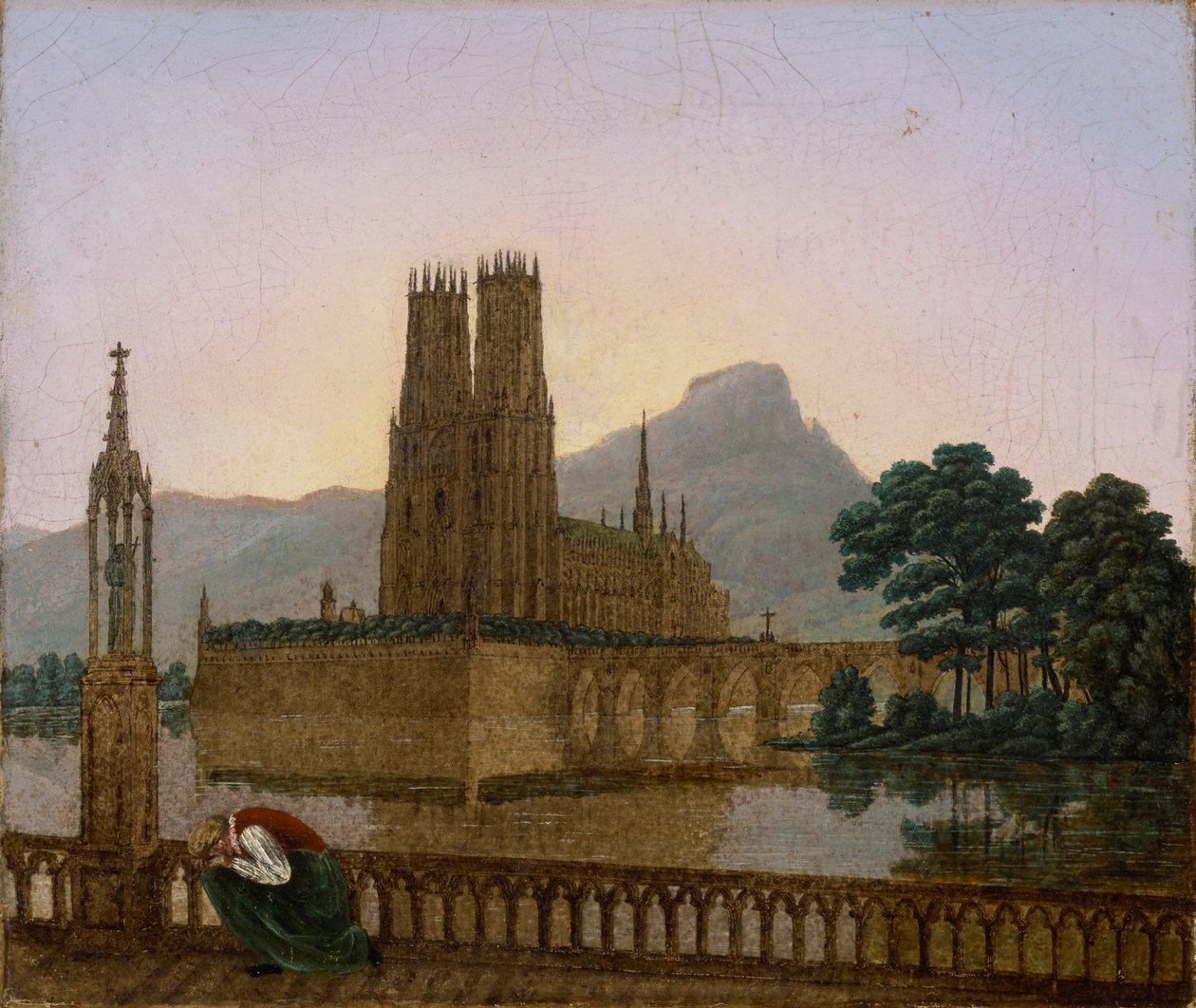 Gotische kathedraal door Carl Gustav Carus