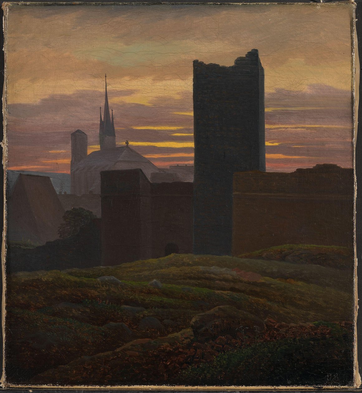 Het keizerlijk kasteel, Eger door Carl Gustav Carus