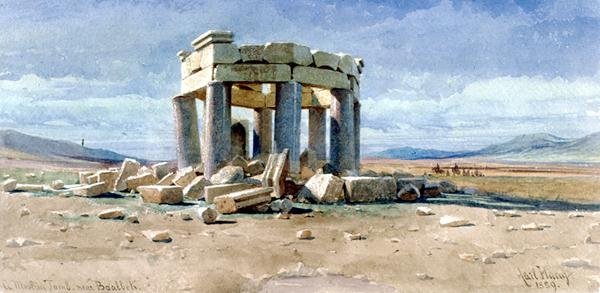 Een Moslim Graf bij Baalbek door Carl Haag