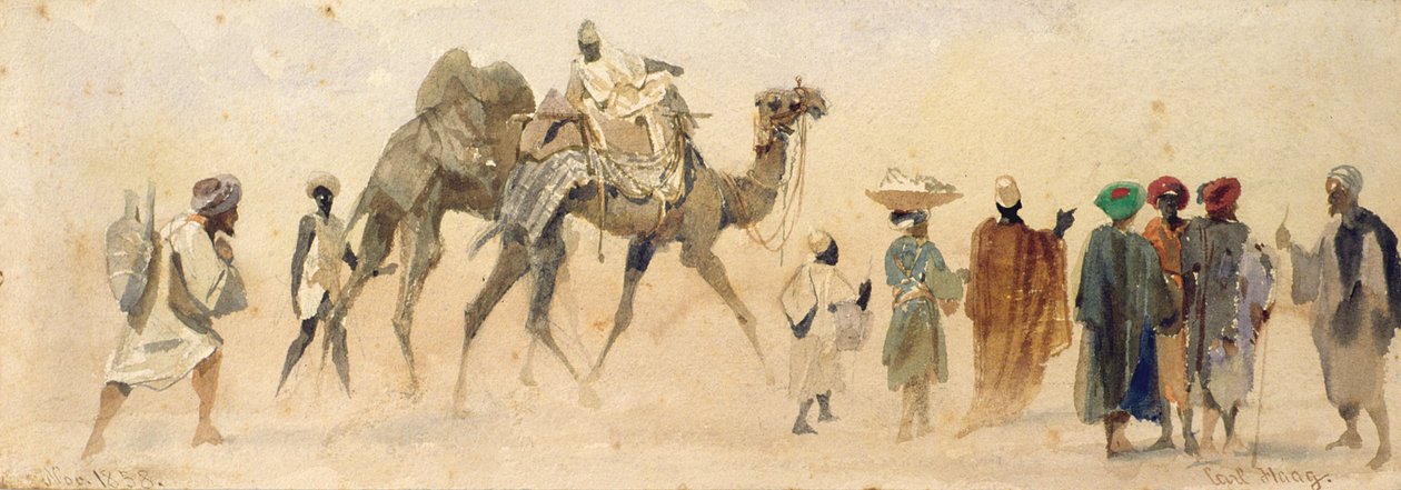 Een Start voor de Woestijn, 1858 door Carl Haag