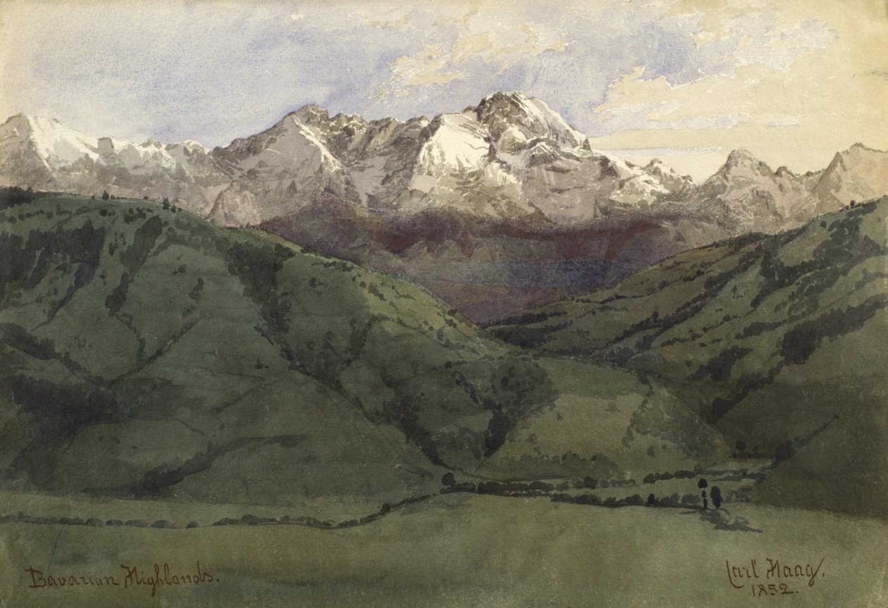 Beierse Hooglanden, 1852 door Carl Haag