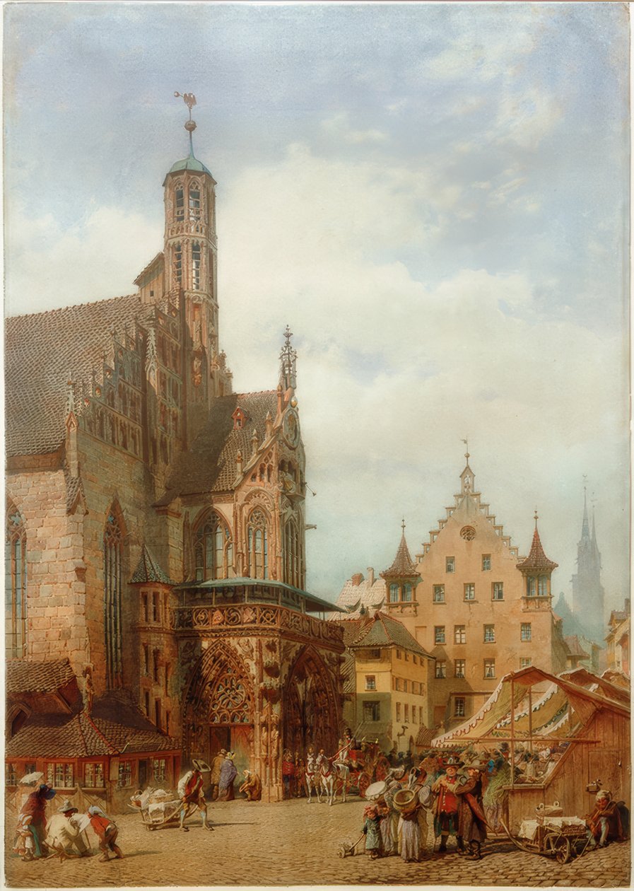 De Frauenkirche in Neurenberg door Carl Haag