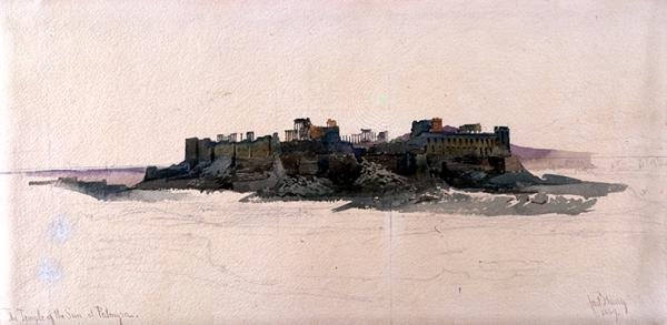 De Tempel van de Zon in Palmyra door Carl Haag