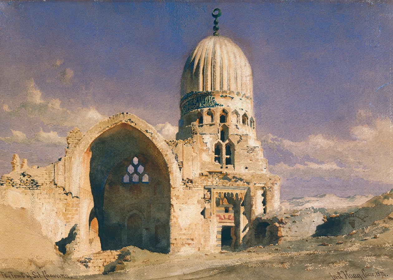 Het graf van Sit Chavann, 1874 door Carl Haag