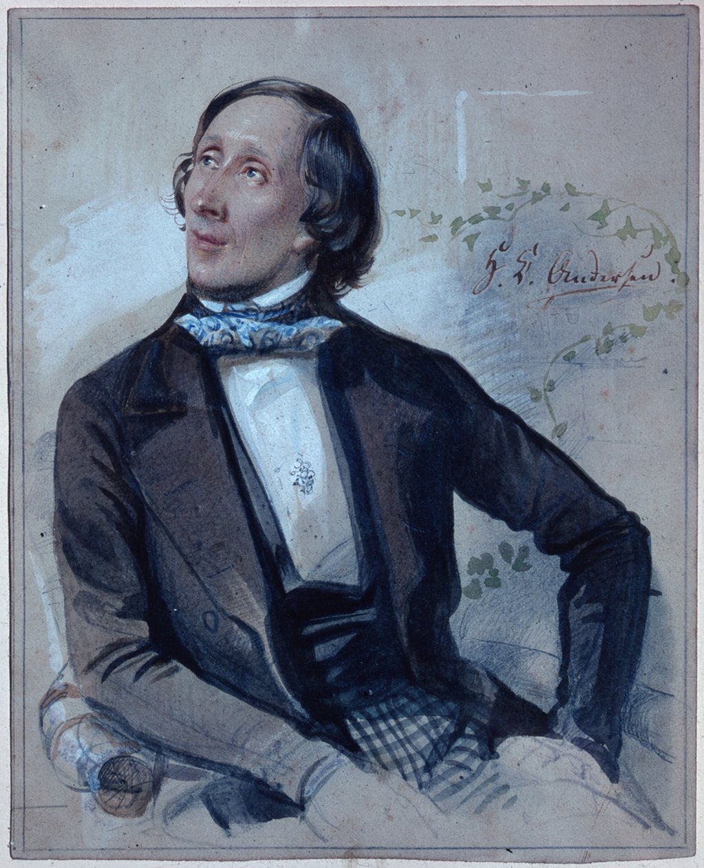 Hans Christian Andersen, 1845 door Carl Hartmann