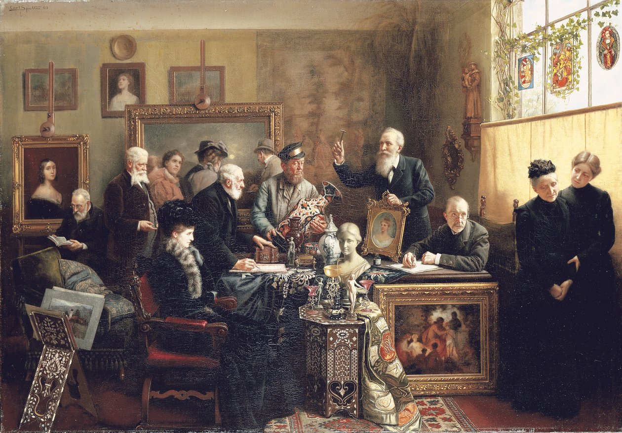 De landgoedveiling, 1903 door Carl Johann Spielter
