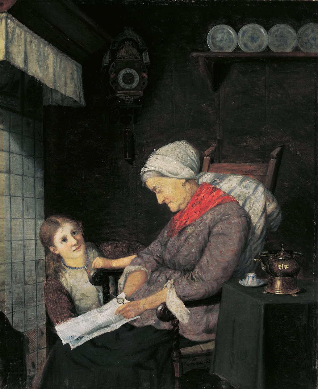 Op bezoek bij oma door Carl Julius Lorck