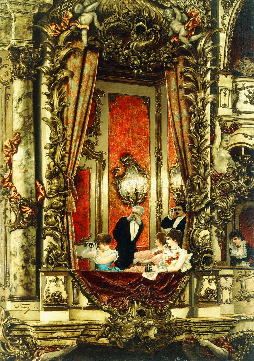 Franz Josef bij de opera, 1883 door Carl Kahler
