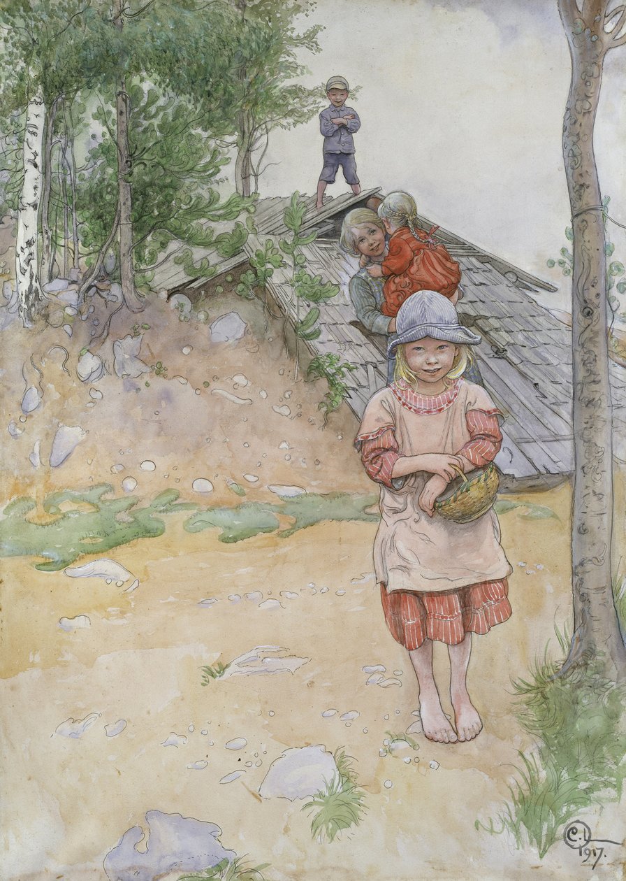 Bij de kelder door Carl Larsson